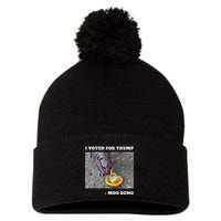 Victory Won Trump I Voted Moo Deng Prediction Garbage Legend Pom Pom 12in Knit Beanie