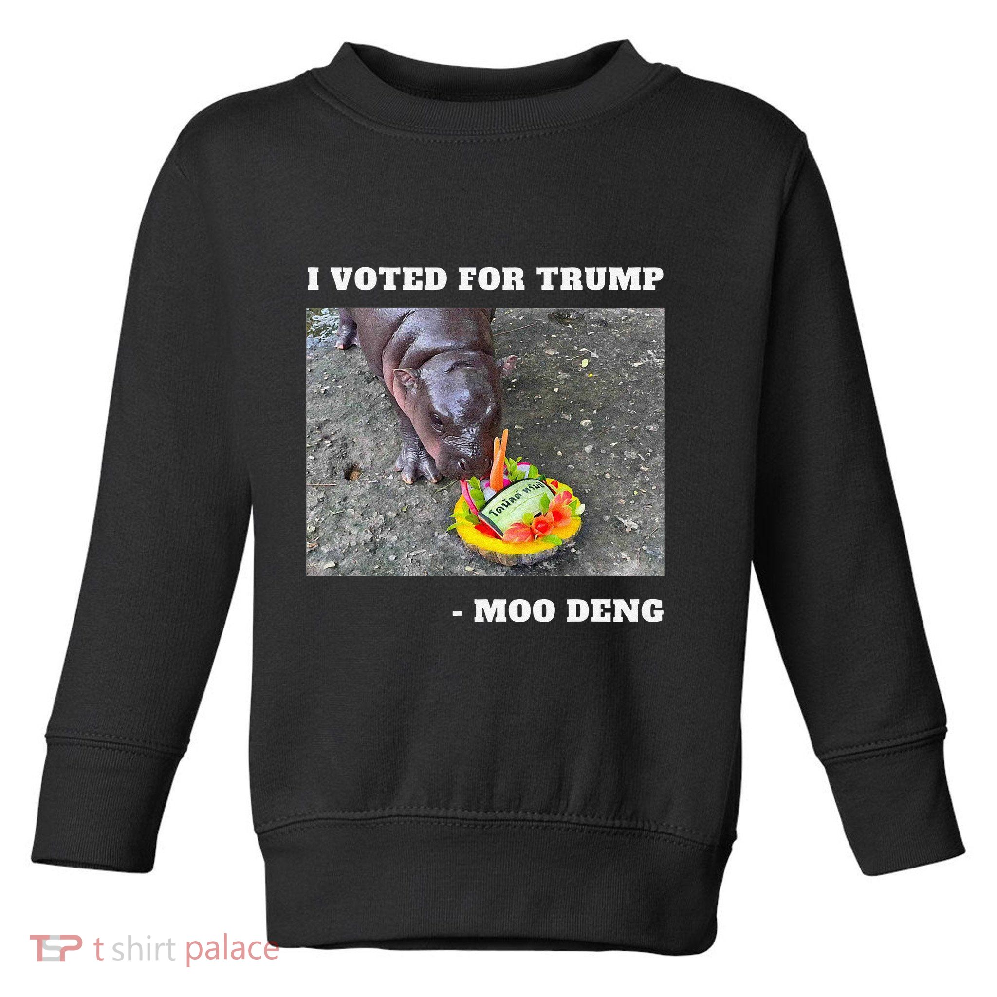 Victory Won Trump I Voted Moo Deng Prediction Garbage Legend Toddler Sweatshirt