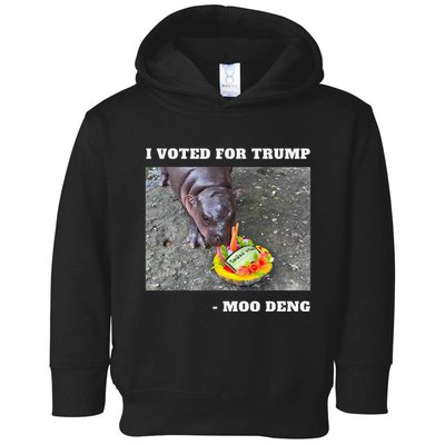 Victory Won Trump I Voted Moo Deng Prediction Garbage Legend Toddler Hoodie