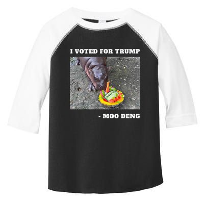 Victory Won Trump I Voted Moo Deng Prediction Garbage Legend Toddler Fine Jersey T-Shirt