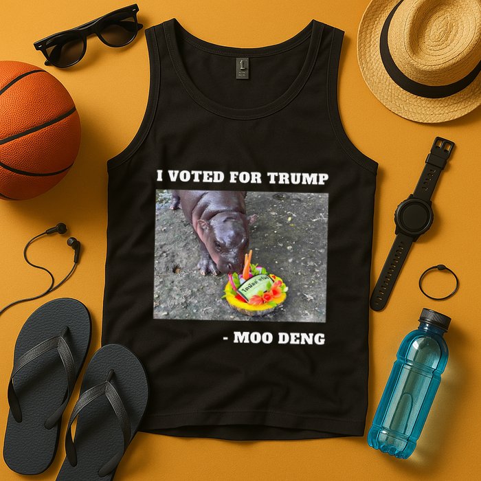 Victory Won Trump I Voted Moo Deng Prediction Garbage Legend Tank Top