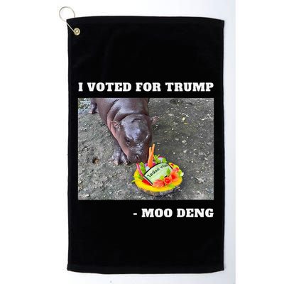 Victory Won Trump I Voted Moo Deng Prediction Garbage Legend Golf Towel