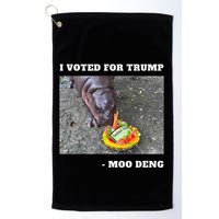 Victory Won Trump I Voted Moo Deng Prediction Garbage Legend Golf Towel