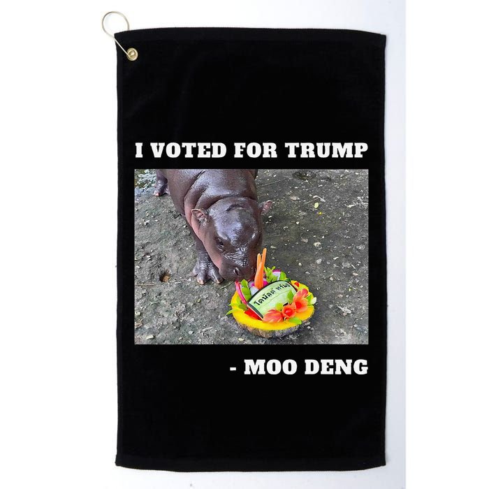 Victory Won Trump I Voted Moo Deng Prediction Garbage Legend Golf Towel