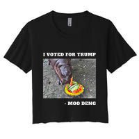 Victory Won Trump I Voted Moo Deng Prediction Garbage Legend Crop Top