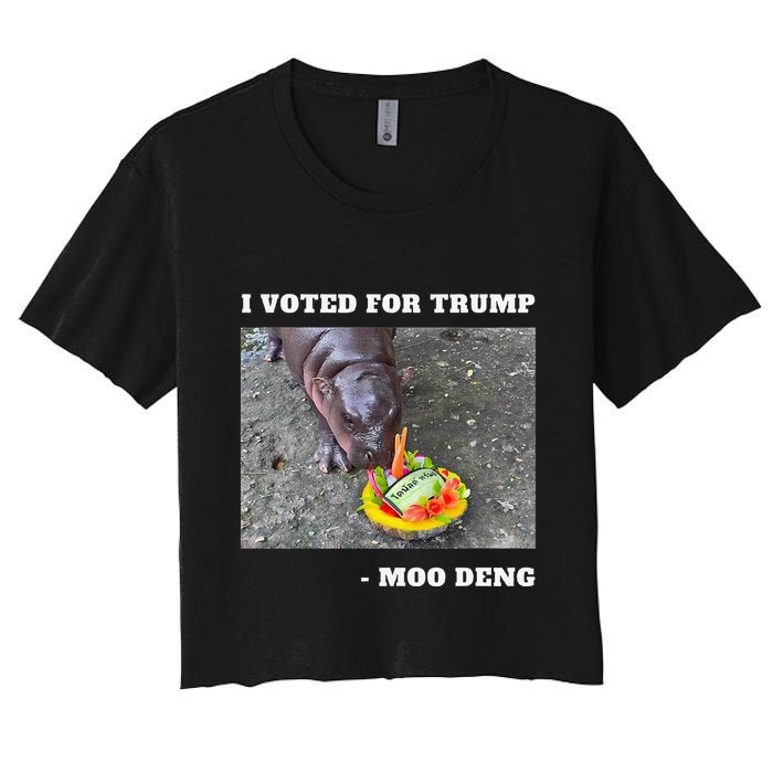 Victory Won Trump I Voted Moo Deng Prediction Garbage Legend Crop Top