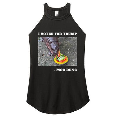 Victory Won Trump I Voted Moo Deng Prediction Garbage Legend Women's Perfect Tri Rocker Tank