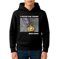 Victory Won Trump I Voted Moo Deng Prediction Garbage Legend Kids Hoodie