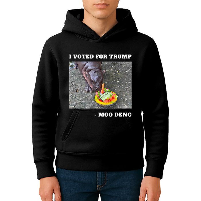Victory Won Trump I Voted Moo Deng Prediction Garbage Legend Kids Hoodie