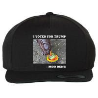 Victory Won Trump I Voted Moo Deng Prediction Garbage Legend Wool Snapback Cap