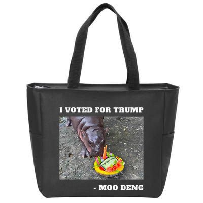 Victory Won Trump I Voted Moo Deng Prediction Garbage Legend Zip Tote Bag