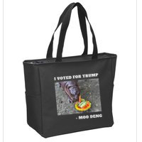 Victory Won Trump I Voted Moo Deng Prediction Garbage Legend Zip Tote Bag