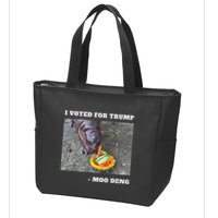 Victory Won Trump I Voted Moo Deng Prediction Garbage Legend Zip Tote Bag