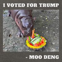 Victory Won Trump I Voted Moo Deng Prediction Garbage Legend Cotton Canvas Backpack