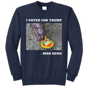 Victory Won Trump I Voted Moo Deng Prediction Garbage Legend Sweatshirt