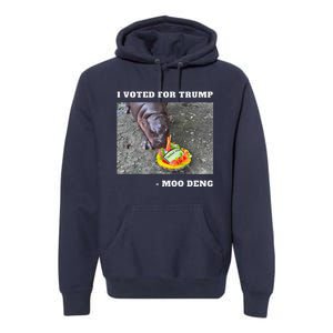 Victory Won Trump I Voted Moo Deng Prediction Garbage Legend Premium Hoodie