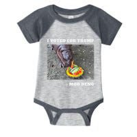 Victory Won Trump I Voted Moo Deng Prediction Garbage Legend Infant Baby Jersey Bodysuit