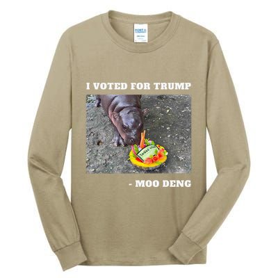 Victory Won Trump I Voted Moo Deng Prediction Garbage Legend Tall Long Sleeve T-Shirt