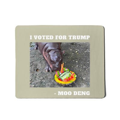 Victory Won Trump I Voted Moo Deng Prediction Garbage Legend Mousepad