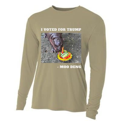 Victory Won Trump I Voted Moo Deng Prediction Garbage Legend Cooling Performance Long Sleeve Crew