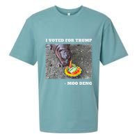 Victory Won Trump I Voted Moo Deng Prediction Garbage Legend Sueded Cloud Jersey T-Shirt