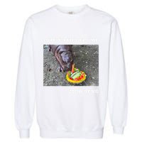 Victory Won Trump I Voted Moo Deng Prediction Garbage Legend Garment-Dyed Sweatshirt