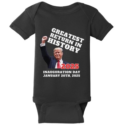 Victory Won Trump Greatest Return In History Garbage Baby Bodysuit