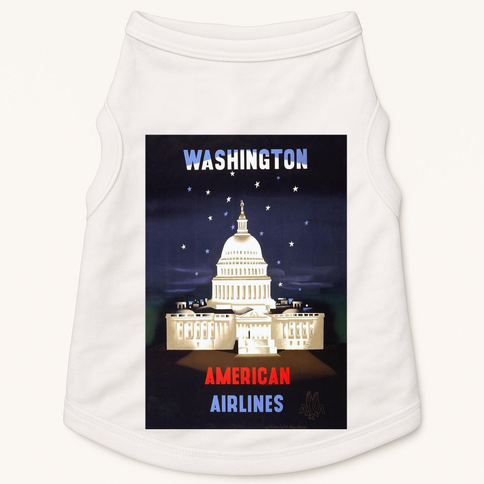 Vintage Washington Travel Poster Doggie Tank
