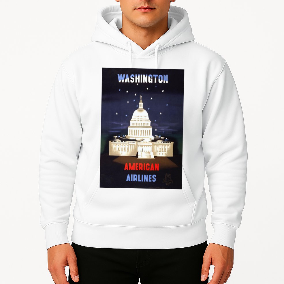 Vintage Washington Travel Poster Hoodie
