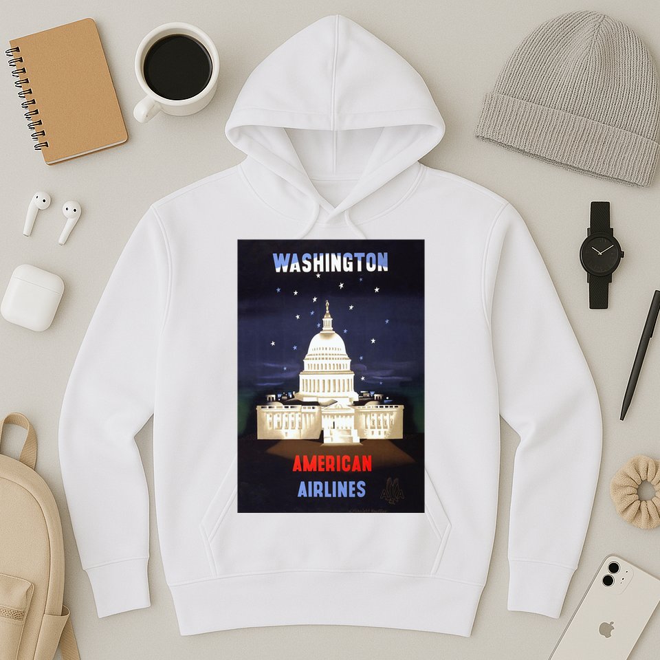 Vintage Washington Travel Poster Hoodie