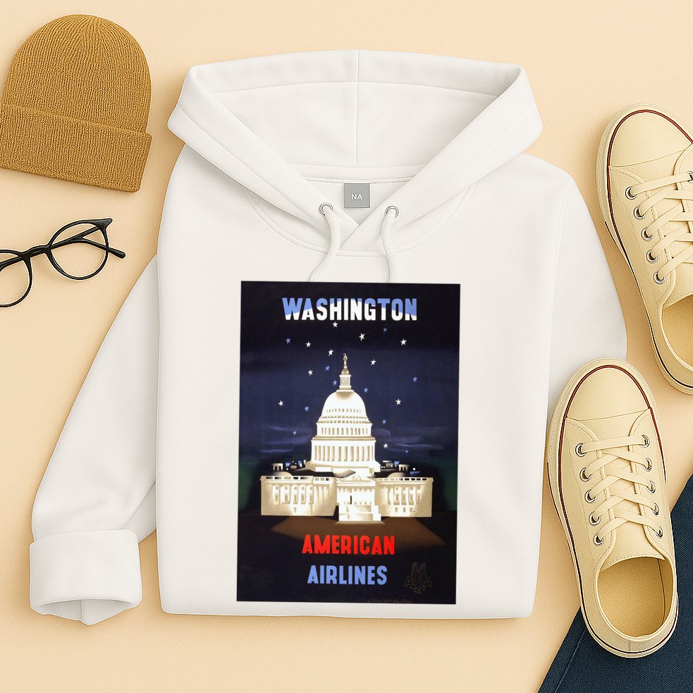 Vintage Washington Travel Poster Hoodie