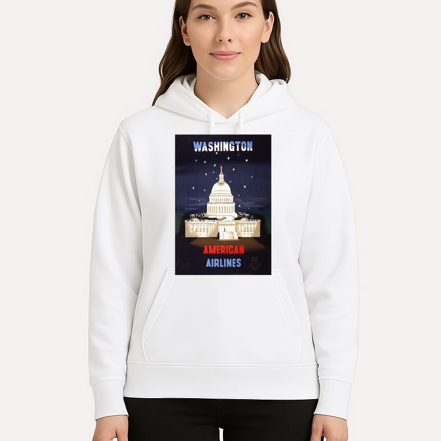 Vintage Washington Travel Poster Hoodie