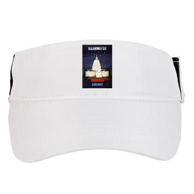 Vintage Washington Travel Poster Adult Drive Performance Visor