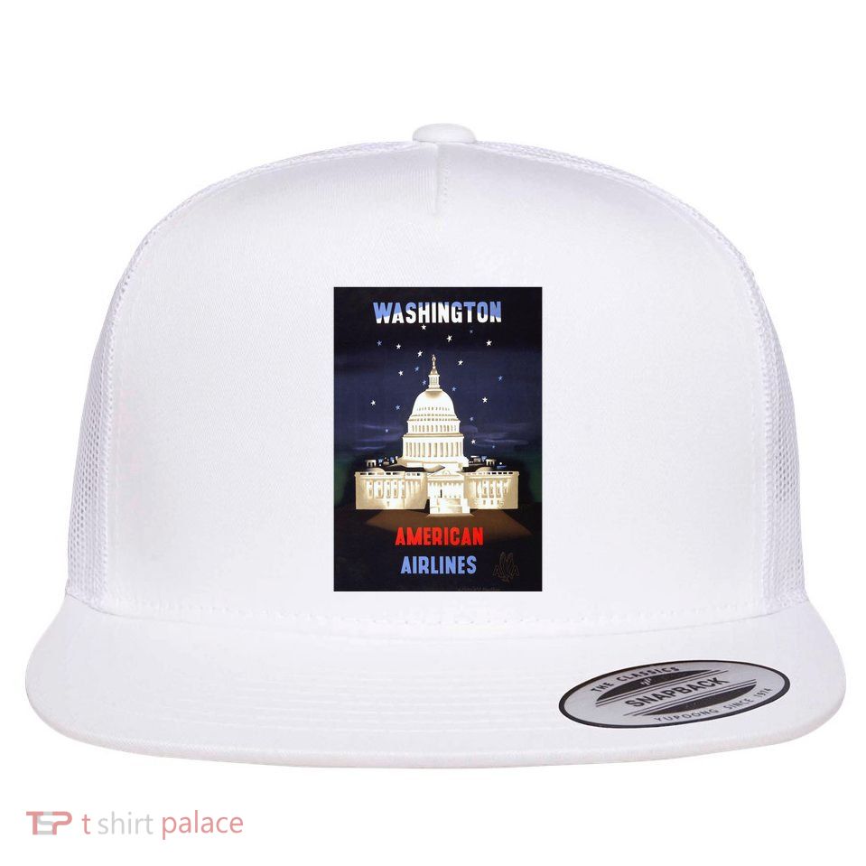 Vintage Washington Travel Poster Flatbill Hat