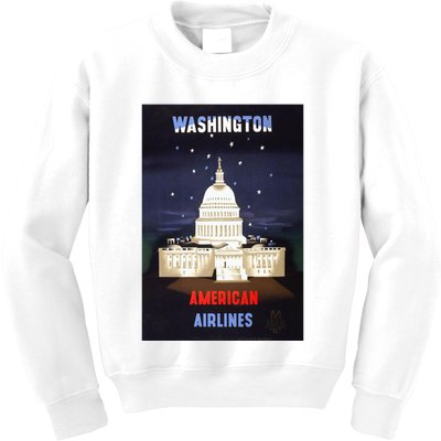 Vintage Washington Travel Poster Kids Sweatshirt