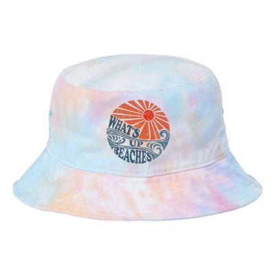 Vintage Whats Up Beaches Cute Retro 70s Beach Vacation Tie Dye Newport Bucket Hat