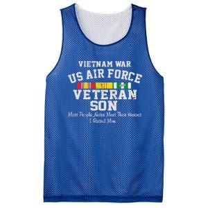 Vietnam War Us Air Force Son Veteran's Day Gift Mesh Reversible Basketball Jersey Tank