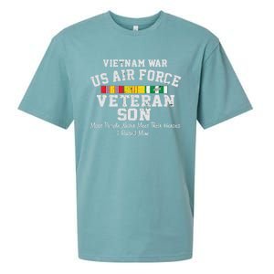 Vietnam War Us Air Force Son Veteran's Day Gift Sueded Cloud Jersey T-Shirt