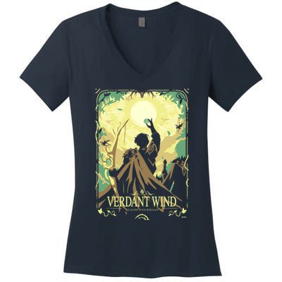 Verdant Wind Women's V-Neck T-Shirt