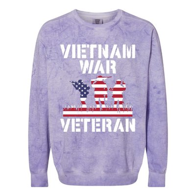 Vietnam War Veterans Appreciation Colorblast Crewneck Sweatshirt