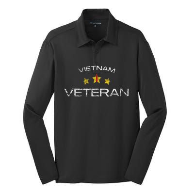 Vietnam War Veteran Silk Touch Performance Long Sleeve Polo