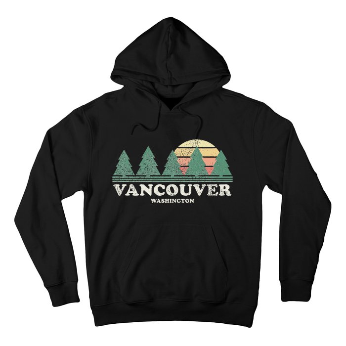 Vancouver Wa Vintage Throwback Retro 70s Design Hoodie