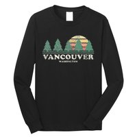 Vancouver Wa Vintage Throwback Retro 70s Design Long Sleeve Shirt