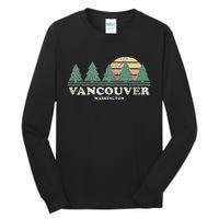 Vancouver Wa Vintage Throwback Retro 70s Design Tall Long Sleeve T-Shirt