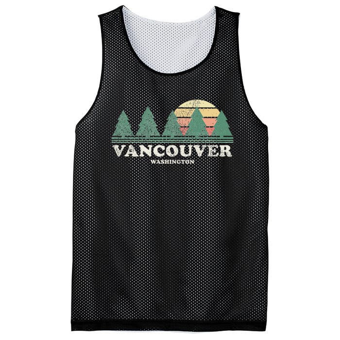 Vancouver Wa Vintage Throwback Retro 70s Design Mesh Reversible Basketball Jersey Tank