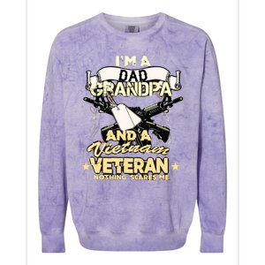 Vietnam War Veteran Us Retired Soldier Colorblast Crewneck Sweatshirt