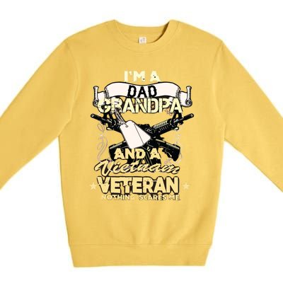 Vietnam War Veteran Us Retired Soldier Premium Crewneck Sweatshirt