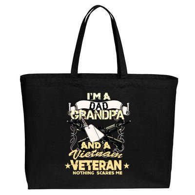 Vietnam War Veteran Us Retired Soldier Cotton Canvas Jumbo Tote