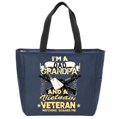 Vietnam War Veteran Us Retired Soldier Zip Tote Bag