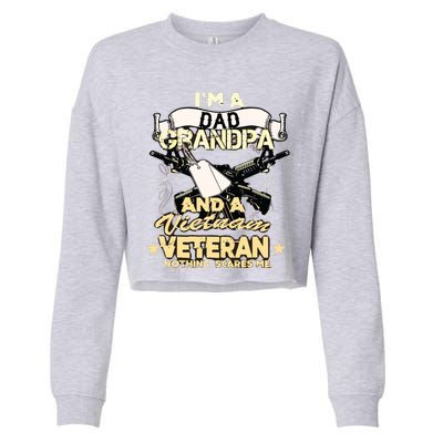 Vietnam War Veteran Us Retired Soldier Cropped Pullover Crew